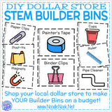 Builder Bins-DIY Dollar Store STEM Center for Elem Science or SpEd (DIGITAL DOWNLOAD)