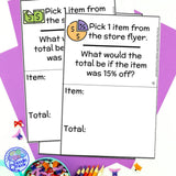 Real World Math Activities. Use this money math center with any store flyer to easily work on math skills and money. 