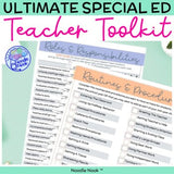Get Organized as a Special Education Teacher. This planner is more than just a bunch of blank calendars and pretty covers... it's the essentials of what you need to stay on top of paperwork, plan your classroom layout and routines, and communicate with parents with tons of fillable PDF printables PLUS it keeps you organized too!
