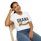 Ghana Vibes T-Shirt | Softstyle Unisex Tee for Casual Wear, Gift, Travel, Celebration, African Pride
