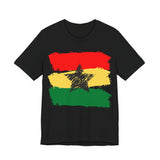 Ghana Flag - Black Star (Unisex Jersey Short Sleeve Tee)