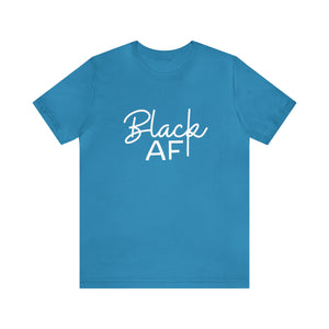 Black tee shirt on an African American saying Black AF tee shirt is representing Africa and African pride