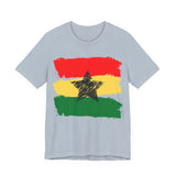 Ghana Flag - Black Star (Unisex Jersey Short Sleeve Tee)