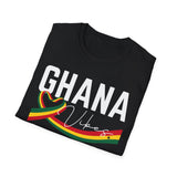 Ghana Vibes T-Shirt | Softstyle Unisex Tee for Casual Wear, Gift, Travel, Celebration, African Pride