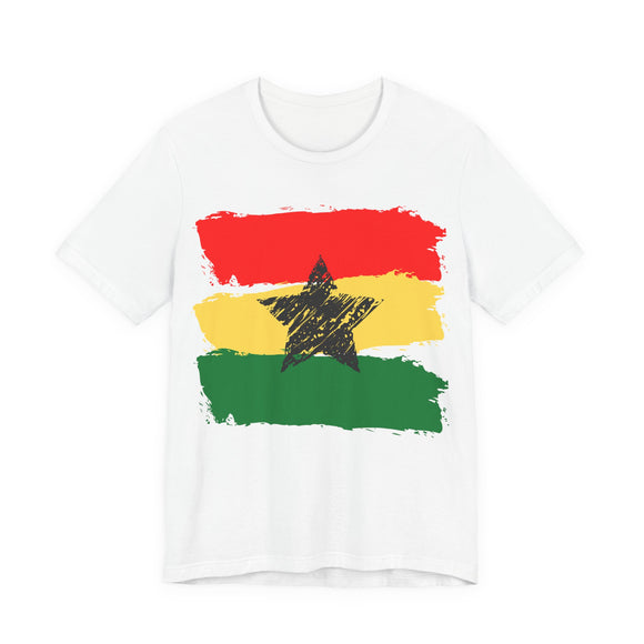 Ghana Flag - Black Star (Unisex Jersey Short Sleeve Tee)