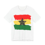 Ghana Flag - Black Star (Unisex Jersey Short Sleeve Tee)