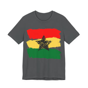 Ghana Flag - Black Star (Unisex Jersey Short Sleeve Tee)