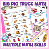 Big Pig Truck Menu Math -Money Math Activities (DIFFERENTIATED) Special Ed Ready [Digital Download]
