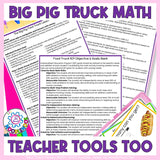 Big Pig Truck Menu Math -Money Math Activities (DIFFERENTIATED) Special Ed Ready [Digital Download]