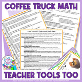 Coffee Truck Menu Math - Money Math Activities (DIFFERENTIATED) Special Ed Ready [Digital Download]