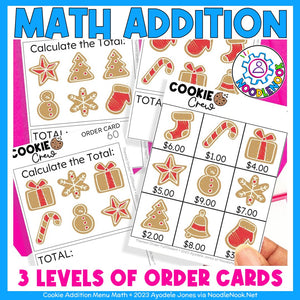 Whole Number Addition (Money Math Activities) Winter Math Task Cards for Centers [Digital Download]
