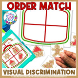 Winter Cookies Order Matching (Hands On Activities for Visual Discrimination) [Digital Download]