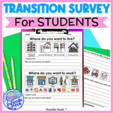 IEP Transition Survey - Student and Parent Survey for Special Ed Transition Plan [Digital Download]