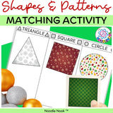 Pattern and Shape Match Center (Winter Shape Activities) Sort the Shapes [Digital Download]]