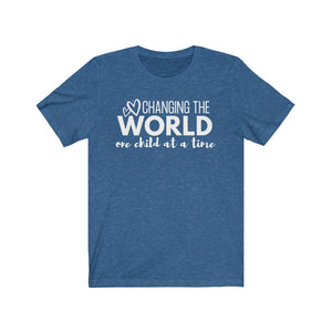 Changing the World - One Kid at a Time (Unisex Jersey Short Sleeve Tee)