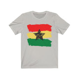 Ghana Flag - Black Star (Unisex Jersey Short Sleeve Tee)