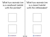 Animal Habitats- A Science Concept Adapted Book for Autism Units or Early Elem 