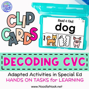 Blending CVC Task Cards - Onset and Rime Activities for Reading Centers