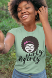 Curly and Girly Tee Shirt via Nooked (Black Girl Tees)
