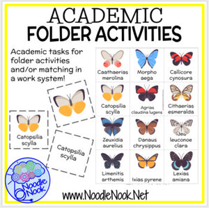 Academic folder activities for Autism classroom