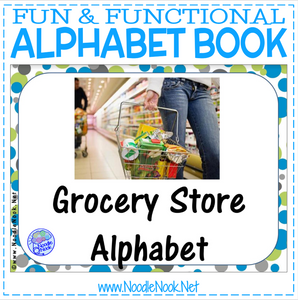 Alphabet Book- Fun and Functional ELA Adapted Book- ABC Food Words for Autistic and Special Education Students