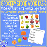 Grocery Store Work Task, fun learning vocational task or work station for special education students with Autism.