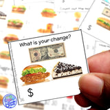 Fast Food Menu Math with Money Skills - Leveled for Special Ed. Use restaurant menus to teach money skills. Real World Math Problems.