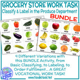 Vocational task for Special Education students, and students with Autism. Fun learning skills using grocery store.