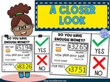 Budgeting Task Cards (Do You Have Enough Money) Activities for Math Centers