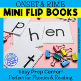 Onset and Rime Flip Book Printable - 35 CVC Blends for Phonics and Reading Centers