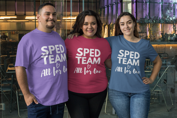 SpEd Team All for One Tee Shirt via Nooked (Special Education Teachers and Staff Shirts)