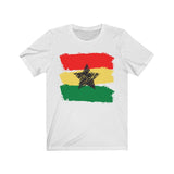 Ghana Flag - Black Star (Unisex Jersey Short Sleeve Tee)