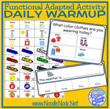 Daily Warm Up for Calendar Skills & Personal Information in Autism & Life Skills